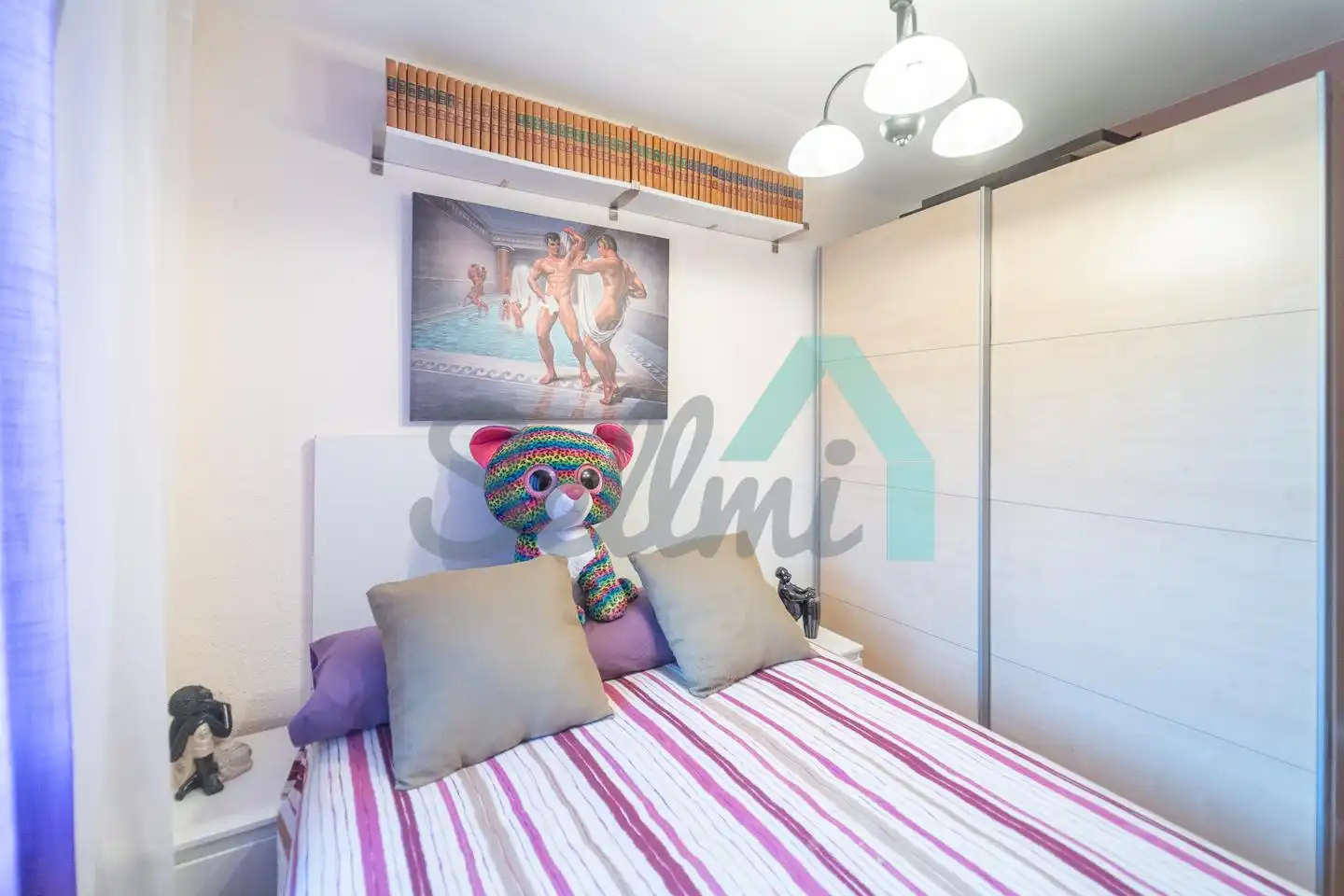 Schlafzimmer von Wohnung zum Verkauf in Mieres (Asturias) mit Heizung, Abstellraum und Möbliert
