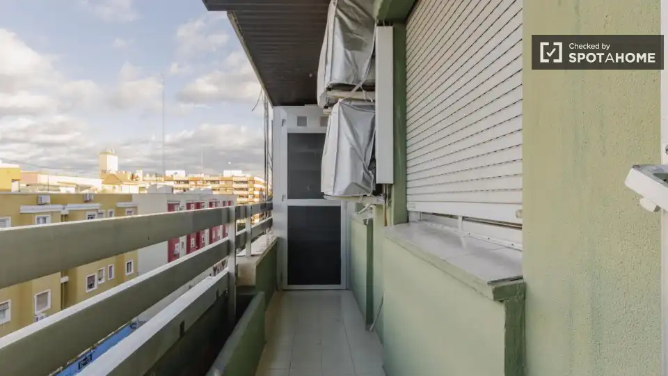 Terraza de Piso de alquiler en Valencia con Aire acondicionado, Calefacción y Amueblado