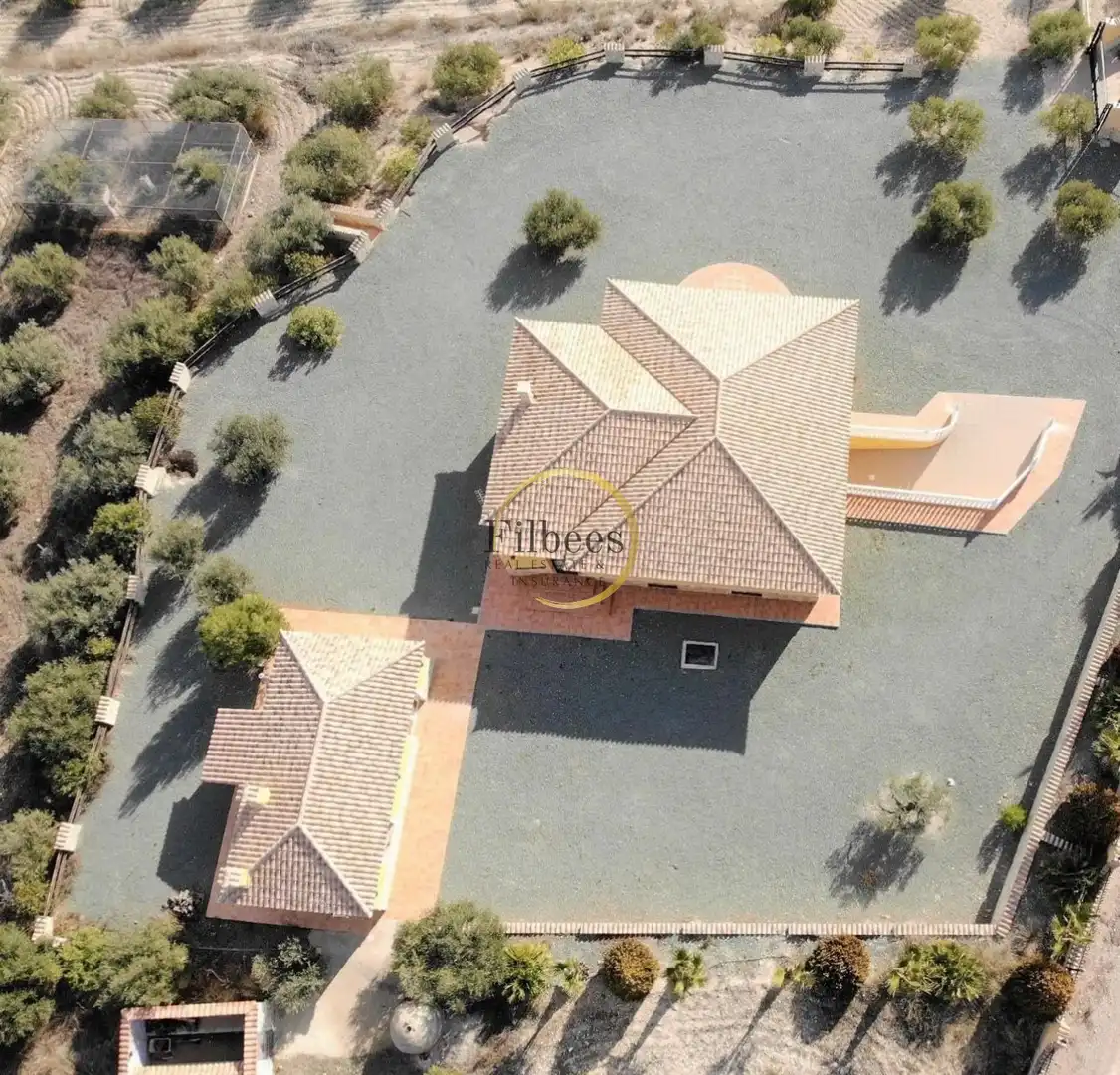 Vista exterior de Finca rústica en venda en Lorca amb Jardí privat, Terrassa i Moblat