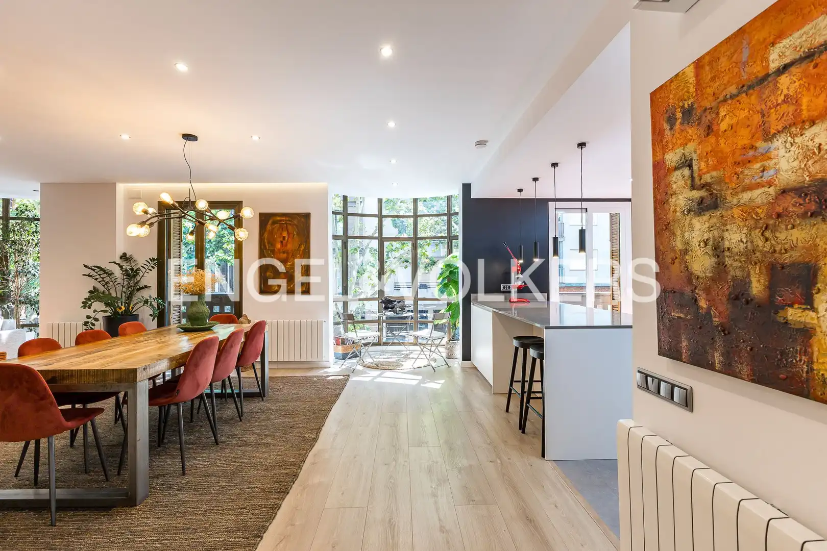Kitchen of Flat for rent in Barcelona  with Air Conditioner, Heating and Private garden