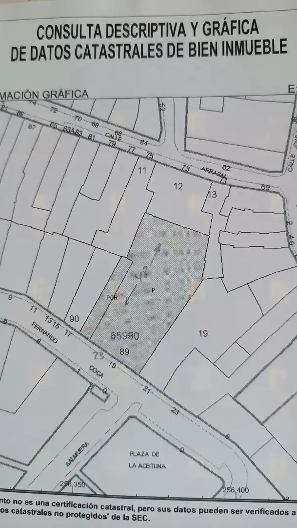 Residential land for sale in Calle Fernando Coca 19