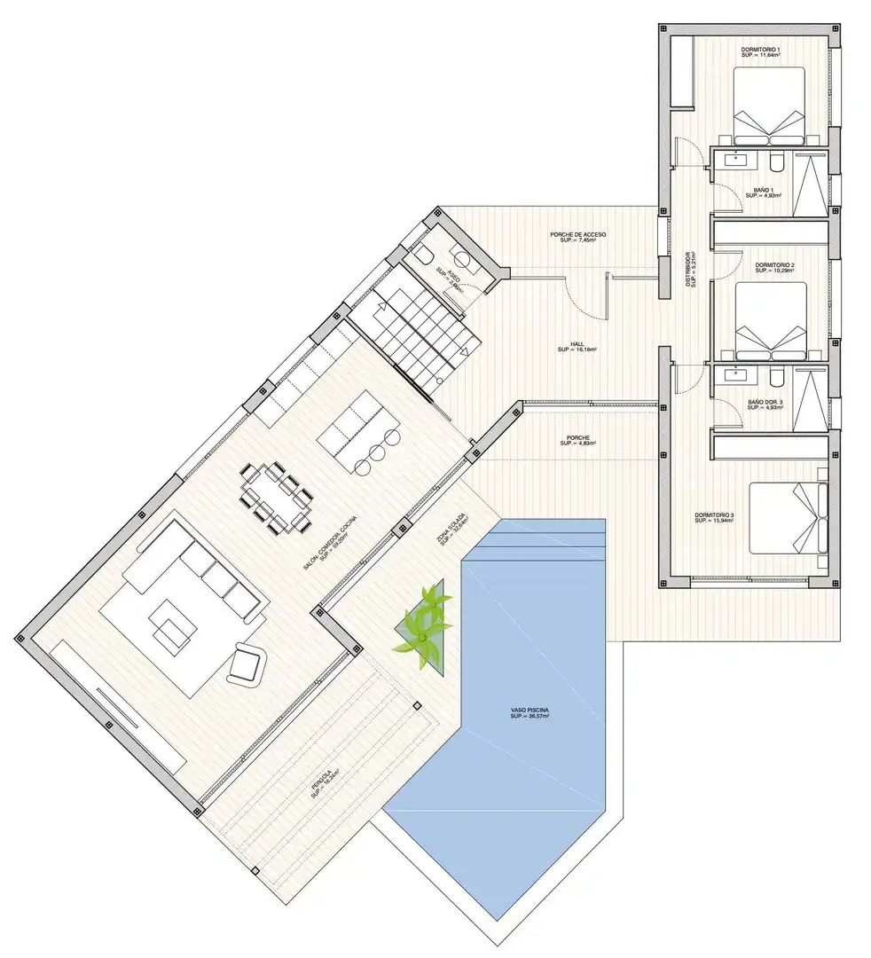 Chalet con piscina en venta en Costa Natura, imagen 8