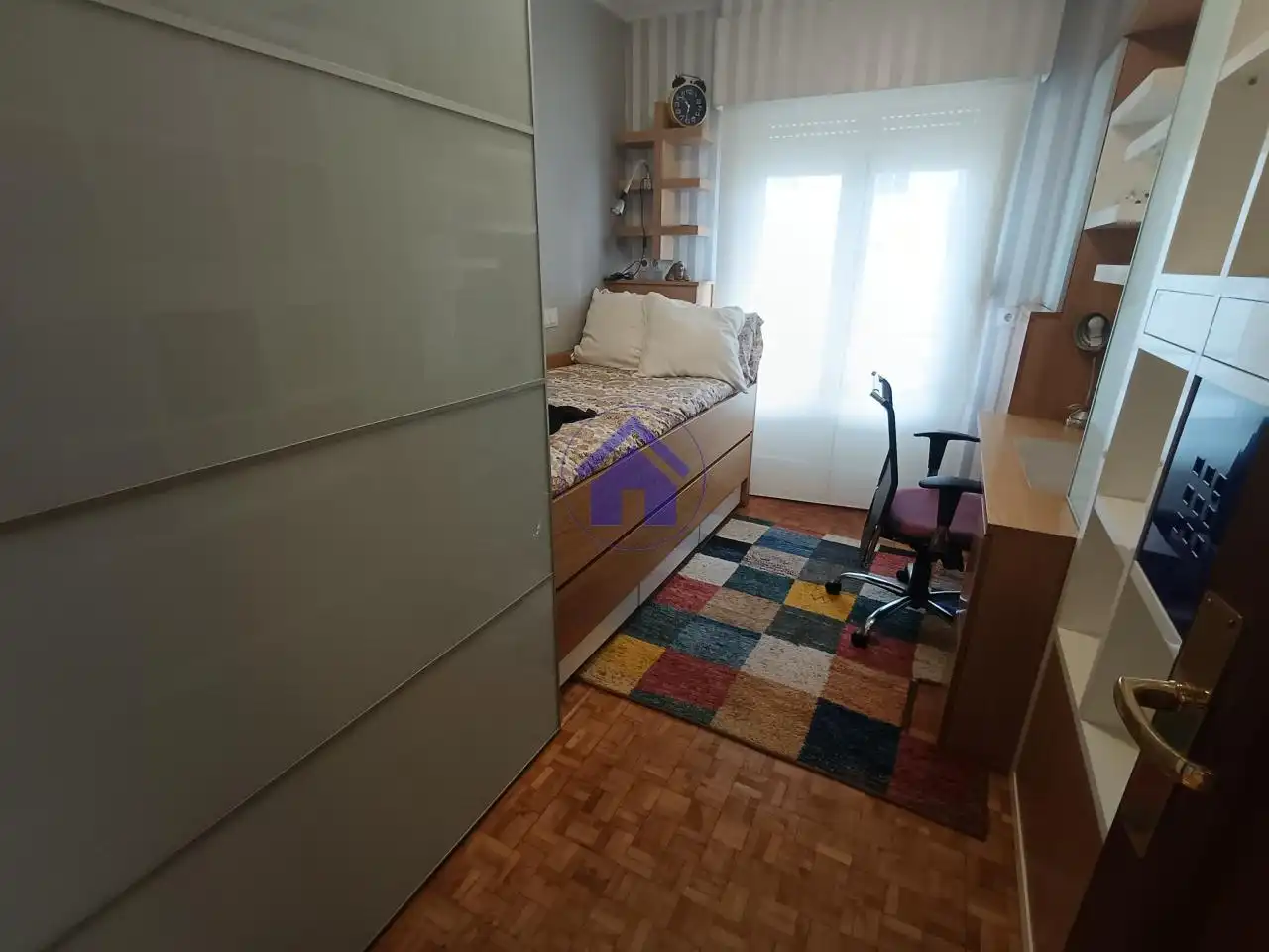 Bedroom of Flat for rent in Vigo   with Heating, Parquet flooring and Terrace