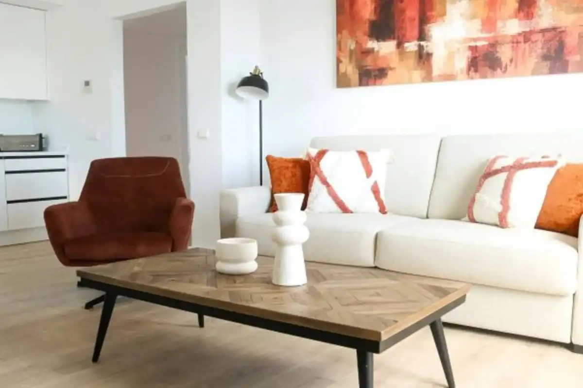 Sala de estar de Apartamento en venta en Mijas con Aire acondicionado, Terraza y Piscina comunitaria