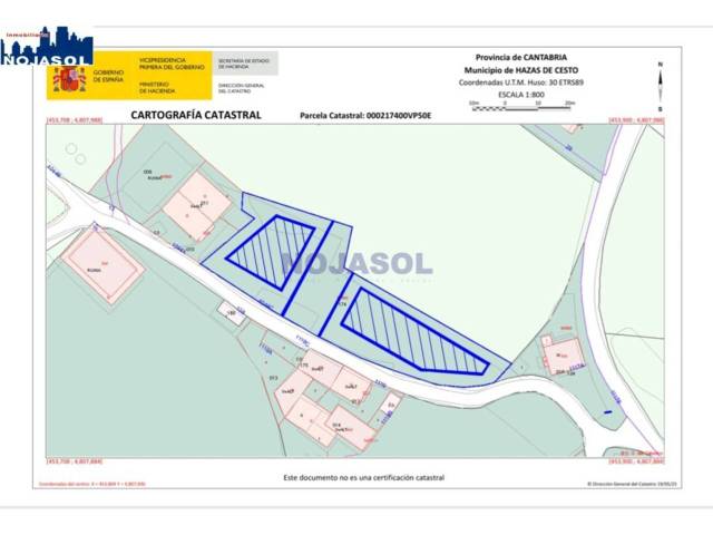 Terreno residencial en Venta en Corrales en Hazas de Cesto