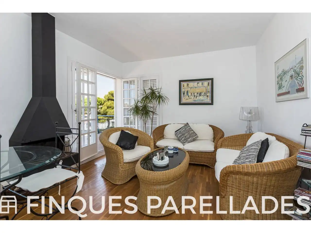 Sala d'estar de Àtic en venda en Sitges amb Aire condicionat, Calefacció i Parquet