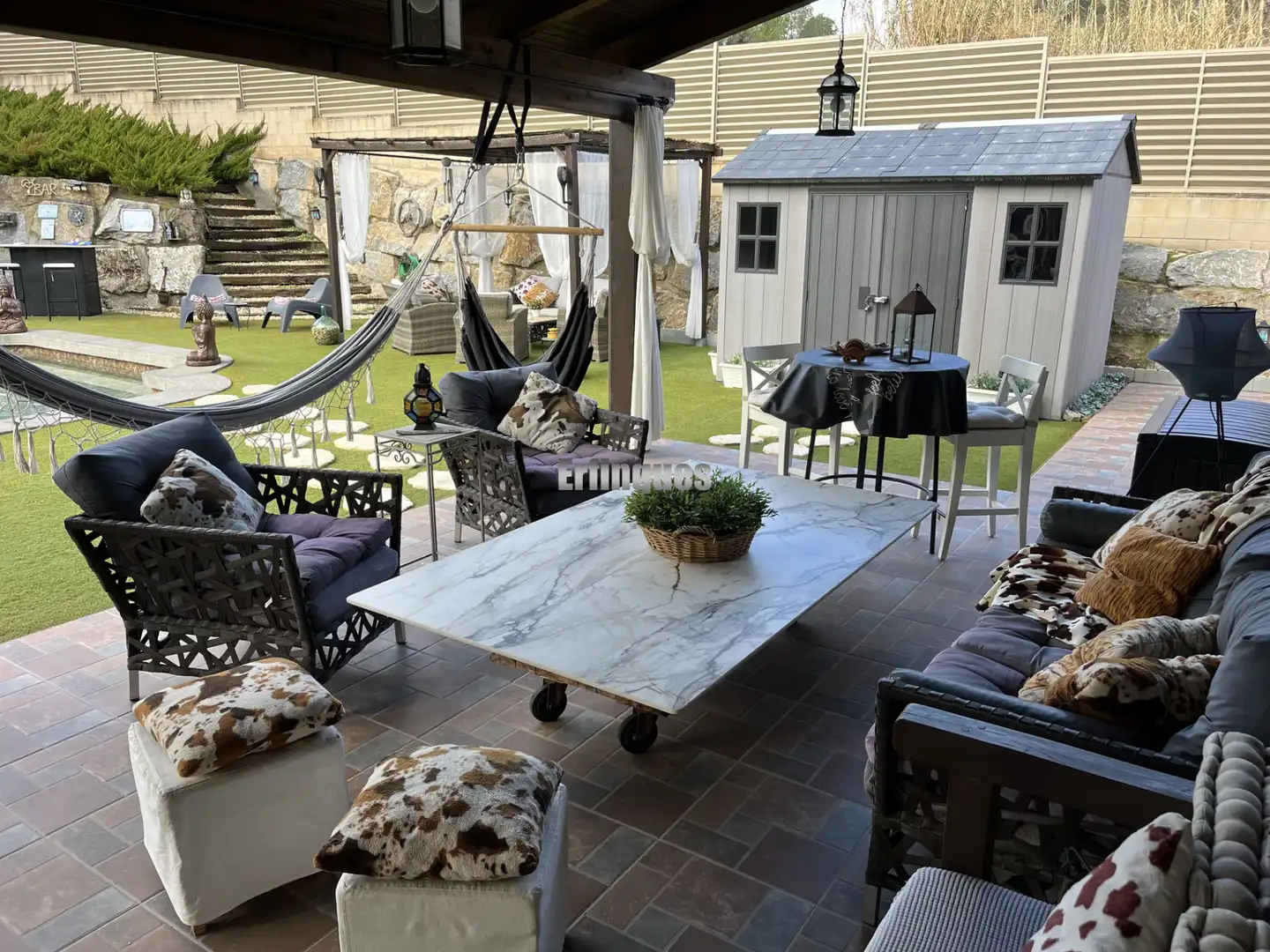 Terrasse von Haus oder Chalet zum Verkauf in Rubí mit Klimaanlage, Heizung und Privatgarten