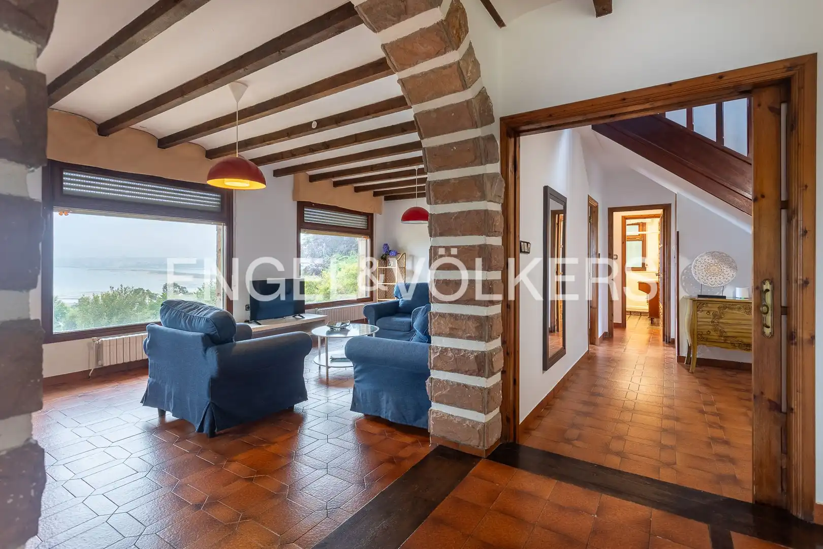 Sala de estar de Casa o chalet de alquiler en Ribamontán al Mar con Calefacción, Jardín privado y Se aceptan mascotas