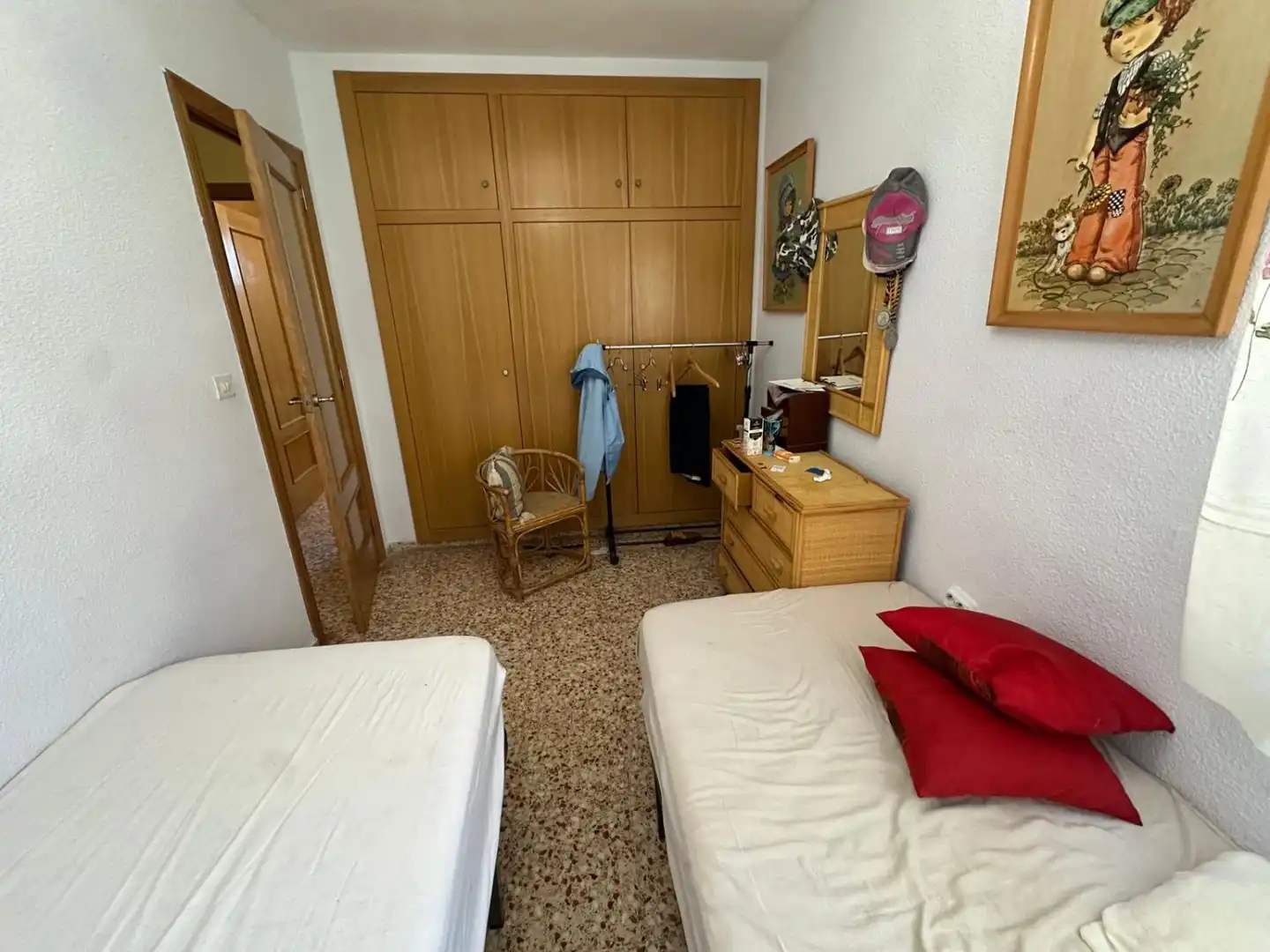 Schlafzimmer von Einfamilien-Reihenhaus zum Verkauf in Benicasim / Benicàssim mit Klimaanlage, Heizung und Terrasse