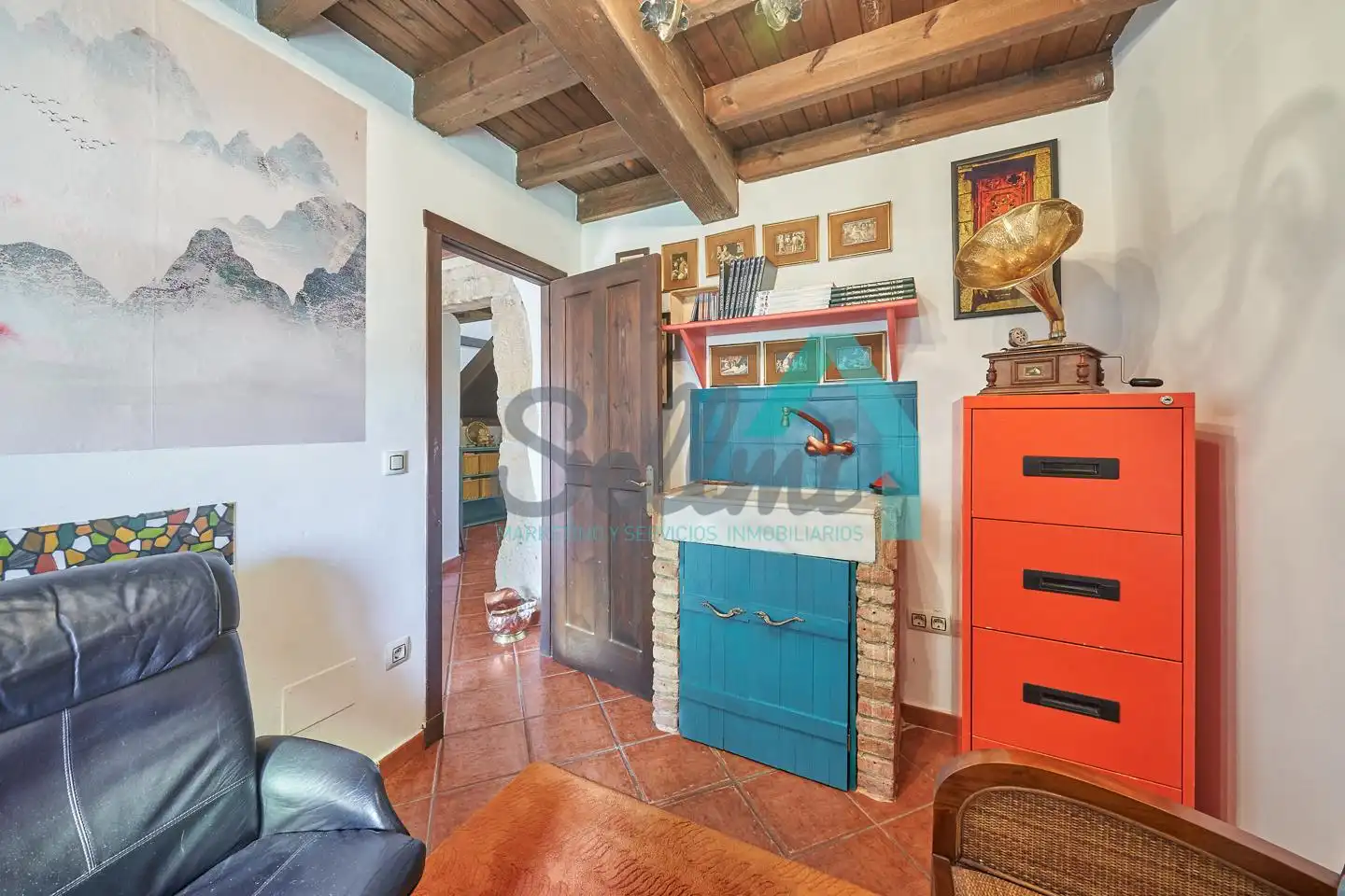 Sala de estar de Casa o chalet en venta en Siero con Calefacción, Jardín privado y Parquet