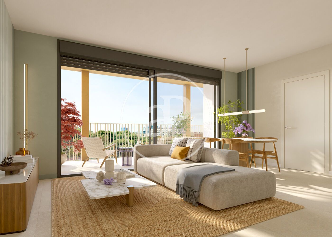 Living room of Flat for sale in  Barcelona Capital  with Air Conditioner, Heating and Balcony