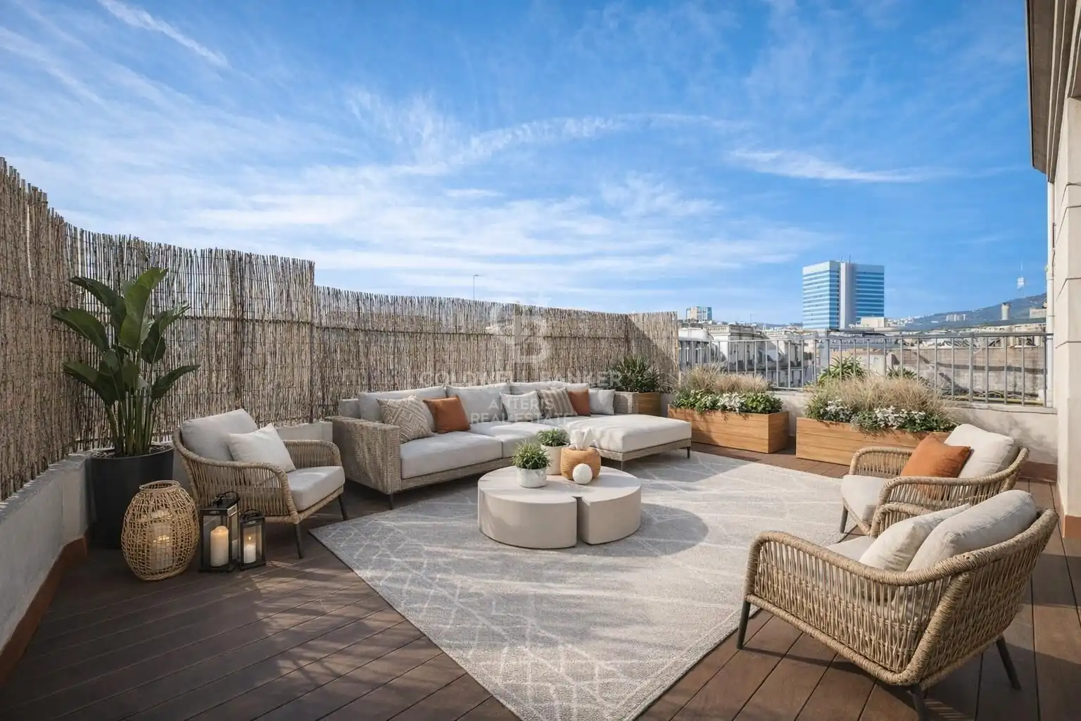 Terrasse von Dachboden zum Verkauf in Barcelona mit Klimaanlage, Heizung und Parkett