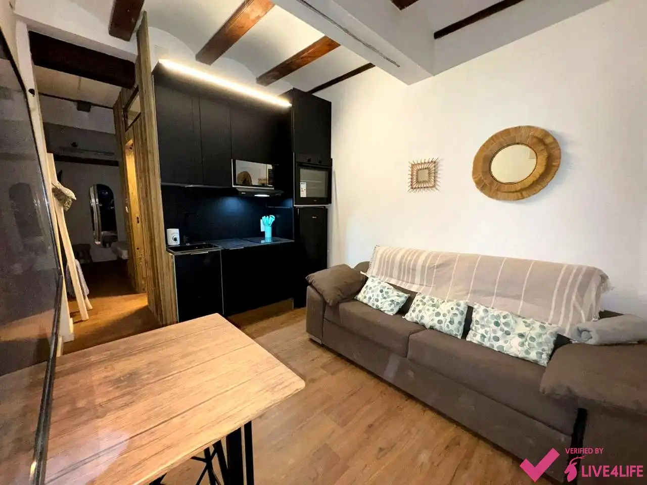 Living room of Flat for rent in Valencia  with Air Conditioner and Furnished