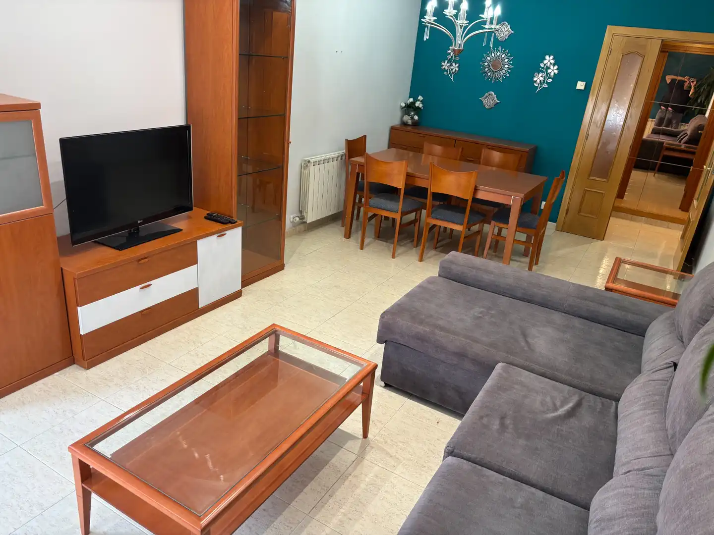 Living room of Flat for rent in Lleida  with Air Conditioner, Heating and Furnished