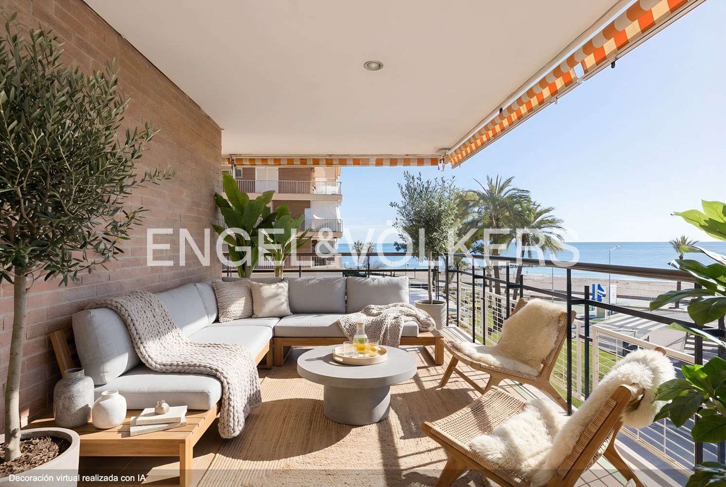 Terraza de Piso en venta en Benicasim / Benicàssim con Calefacción, Jardín privado y Balcón