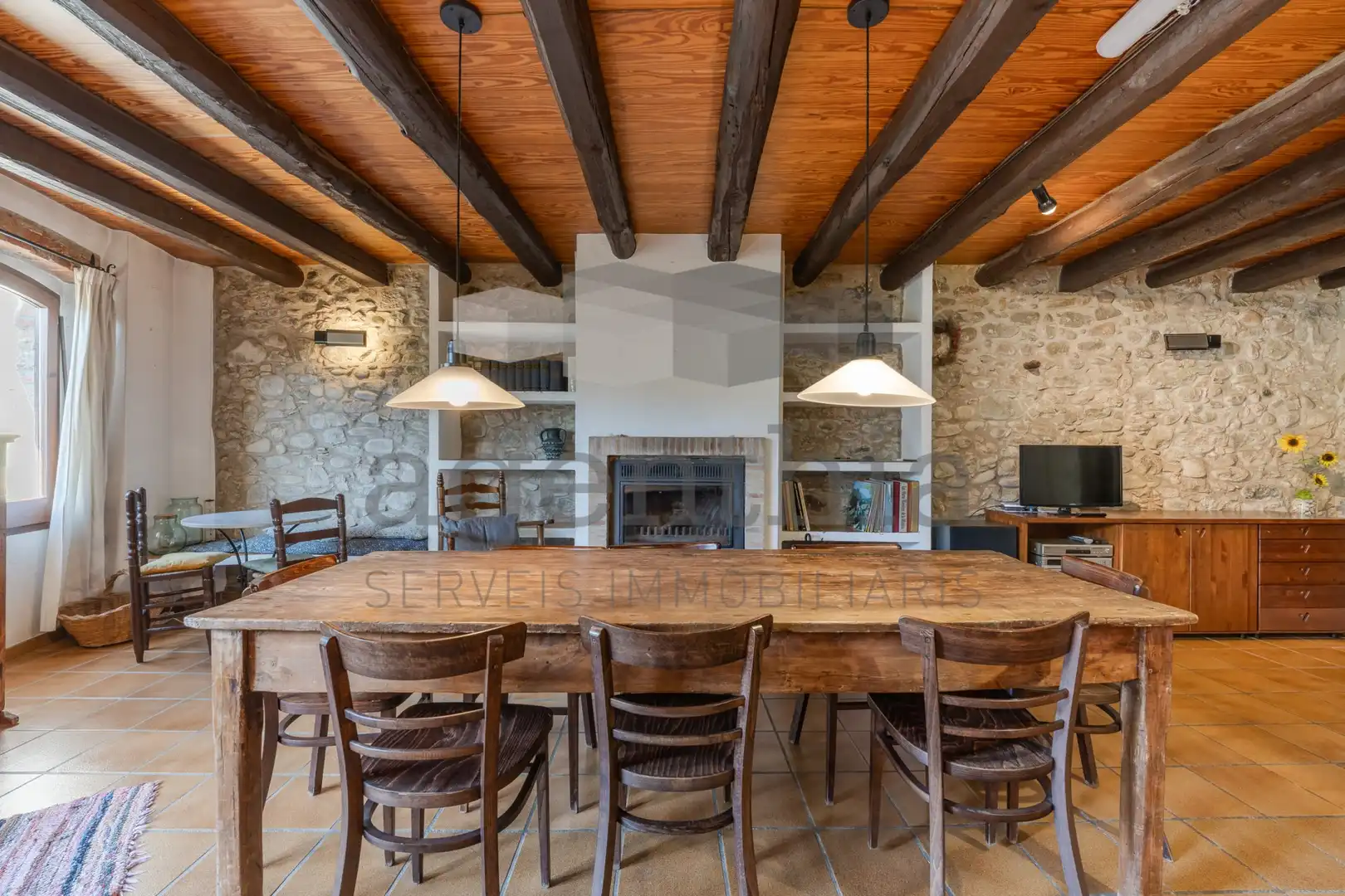 Comedor de Finca rústica en venta en Vilablareix con Calefacción, Trastero y Balcón