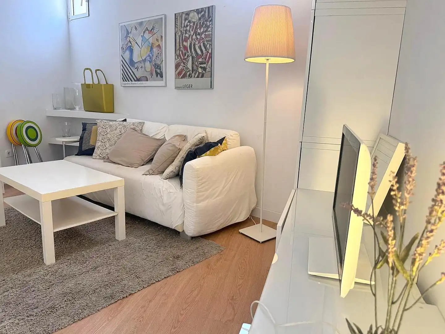 Wohnzimmer von Wohnung zur Miete in Madrid mit Klimaanlage, Heizung und Möbliert