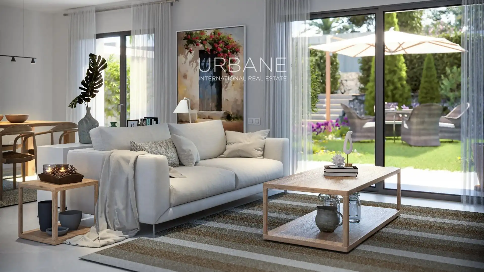 Sala de estar de Casa adosada en venta en Esporles con Aire acondicionado, Calefacción y Jardín privado