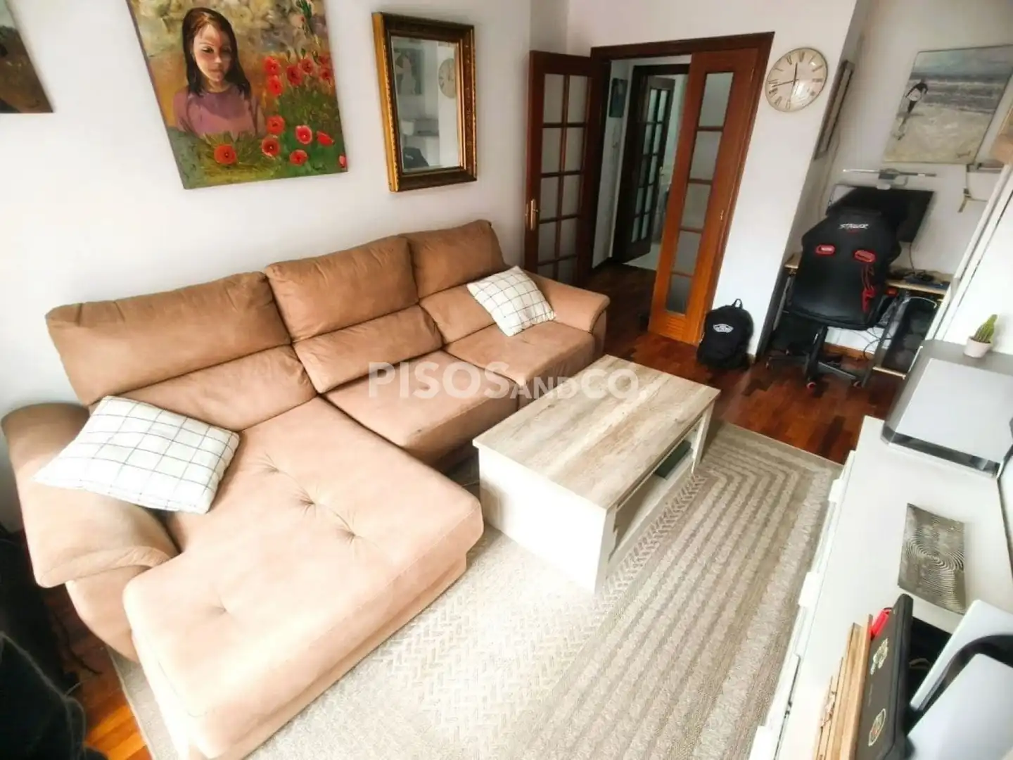 Sala de estar de Piso en venta en A Coruña Capital  con Trastero y Amueblado