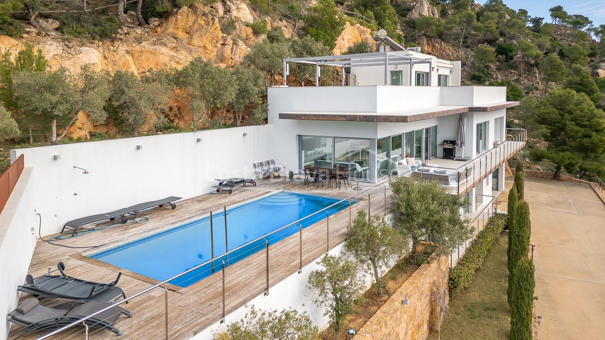 Swimming pool of House or chalet for sale in Palafrugell  with Air Conditioner, Heating and Private garden