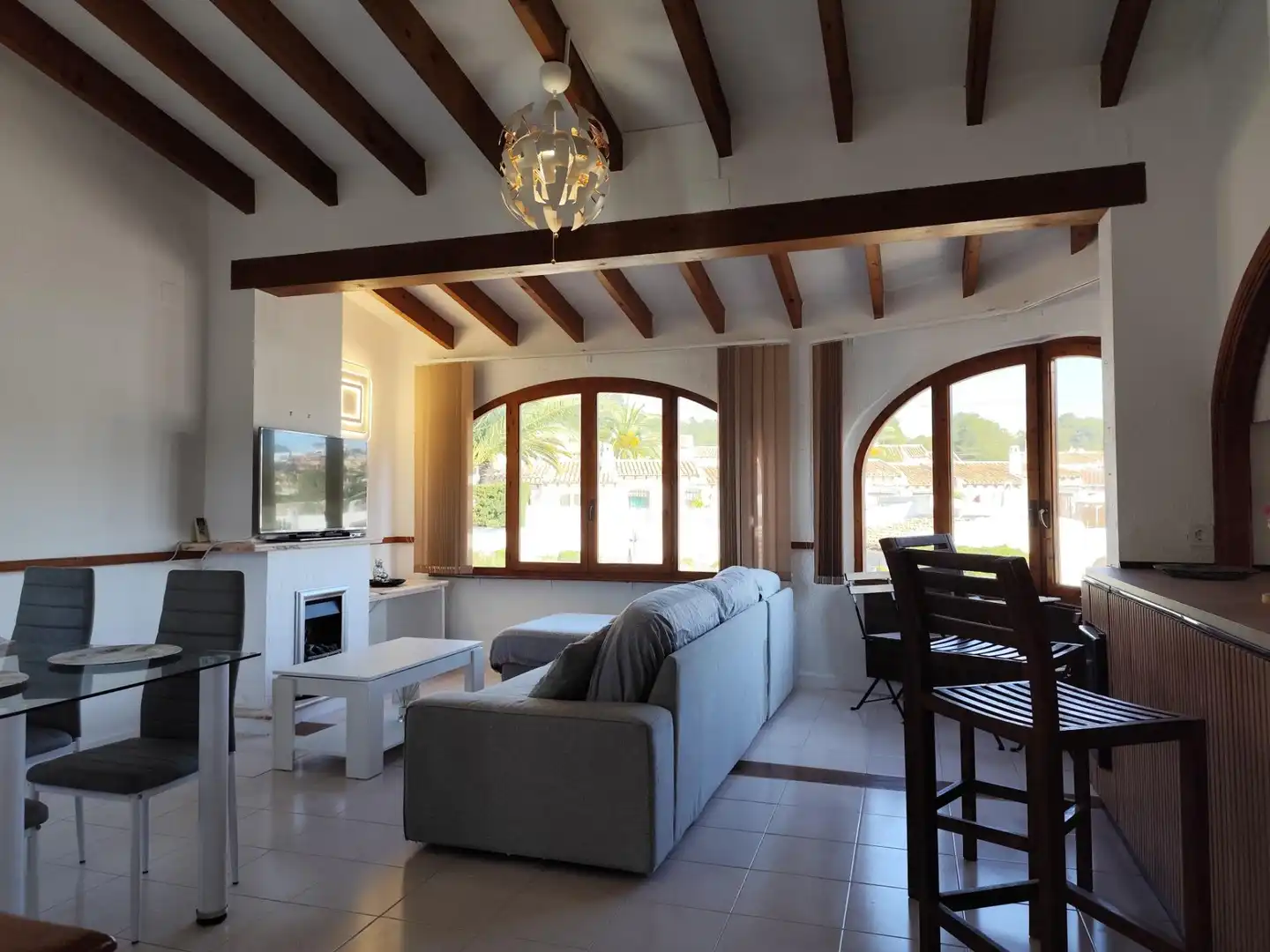Sala de estar de Casa o chalet de alquiler en Calpe / Calp con Aire acondicionado, Calefacción y Terraza