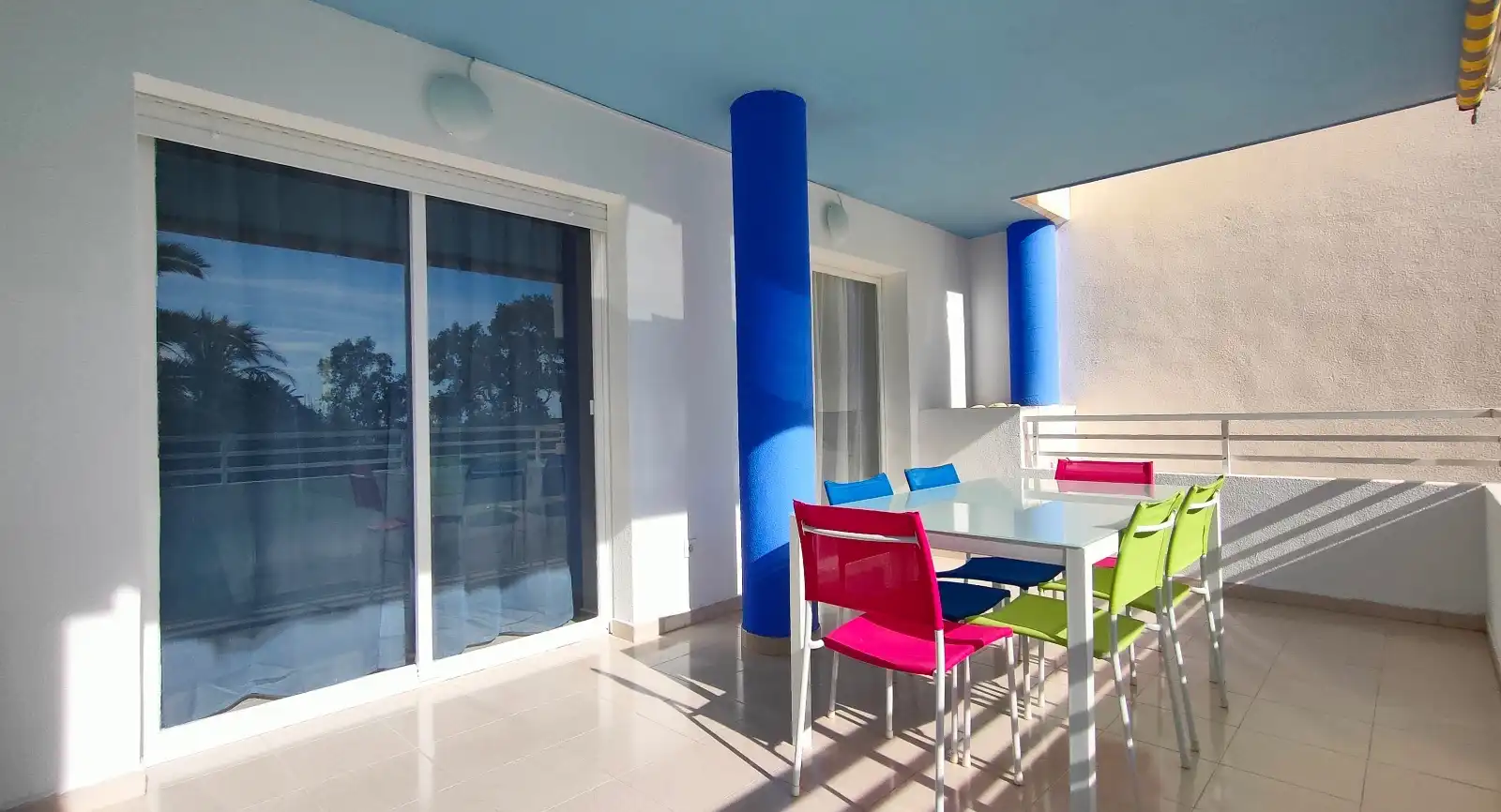 Terrasse von Wohnungen zur Miete in Villajoyosa / La Vila Joiosa mit Terrasse, Schwimmbad und Möbliert