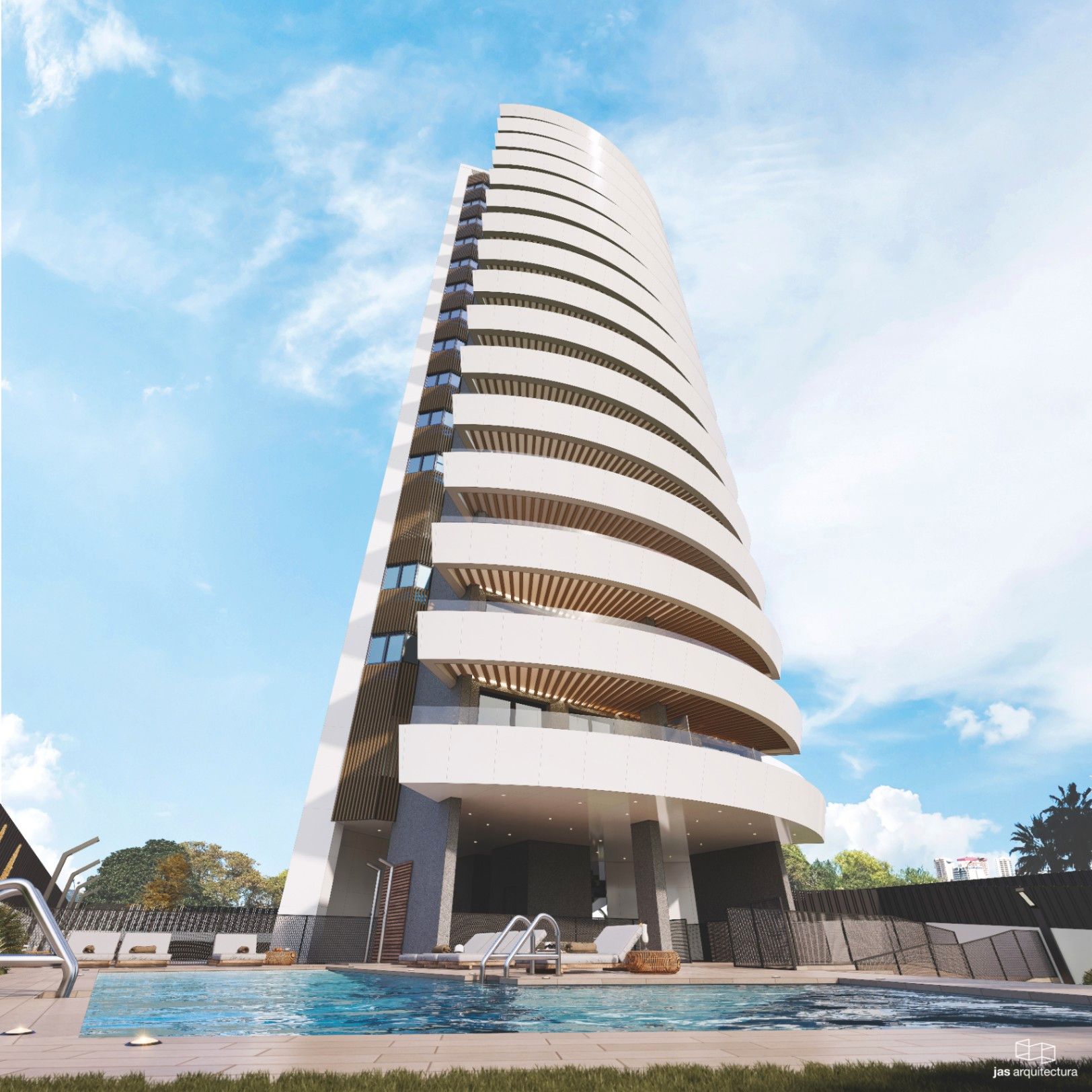 Vista exterior de Apartament en venda en Calpe / Calp amb Aire condicionat, Calefacció i Jardí privat