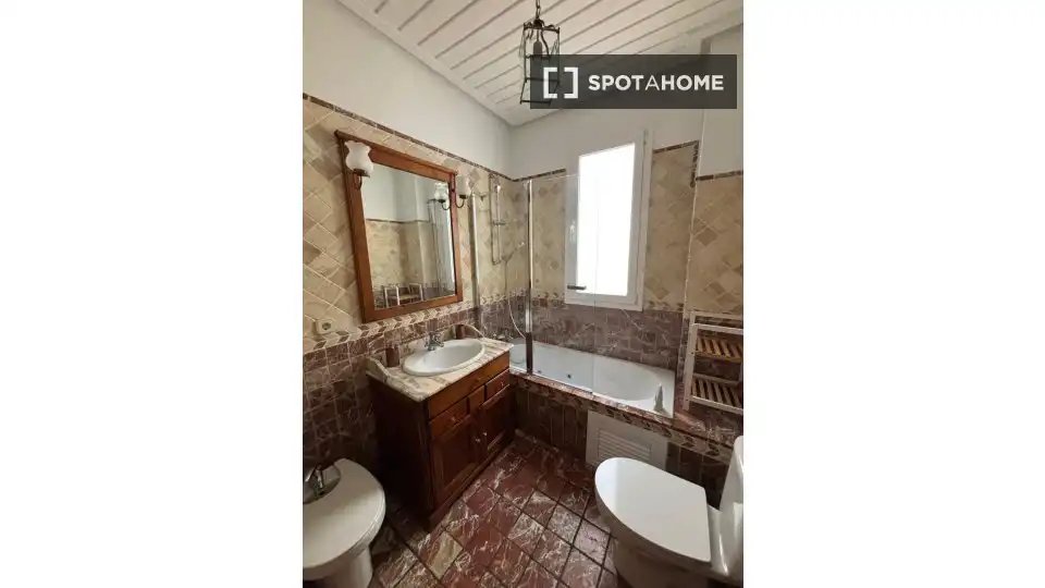 Bathroom of Apartments for share in Madrid  with Air Conditioner, Heating and Terrace