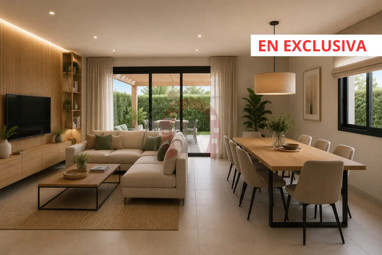 Sala de estar de Casa o chalet en venta en Palau-solità i Plegamans con Aire acondicionado, Calefacción y Jardín privado