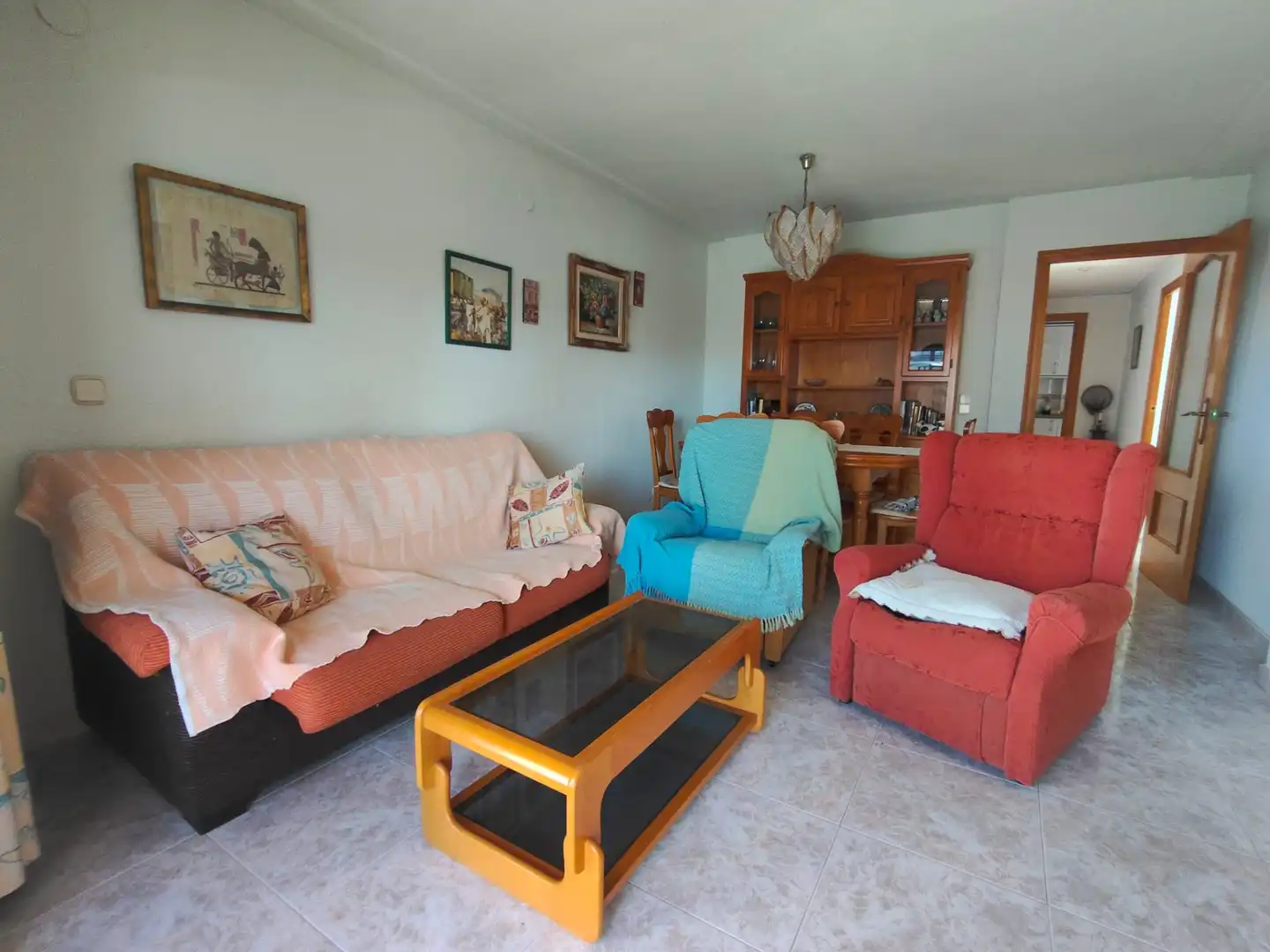 Sala de estar de Apartamento en venta en Gandia con Aire acondicionado, Terraza y Amueblado