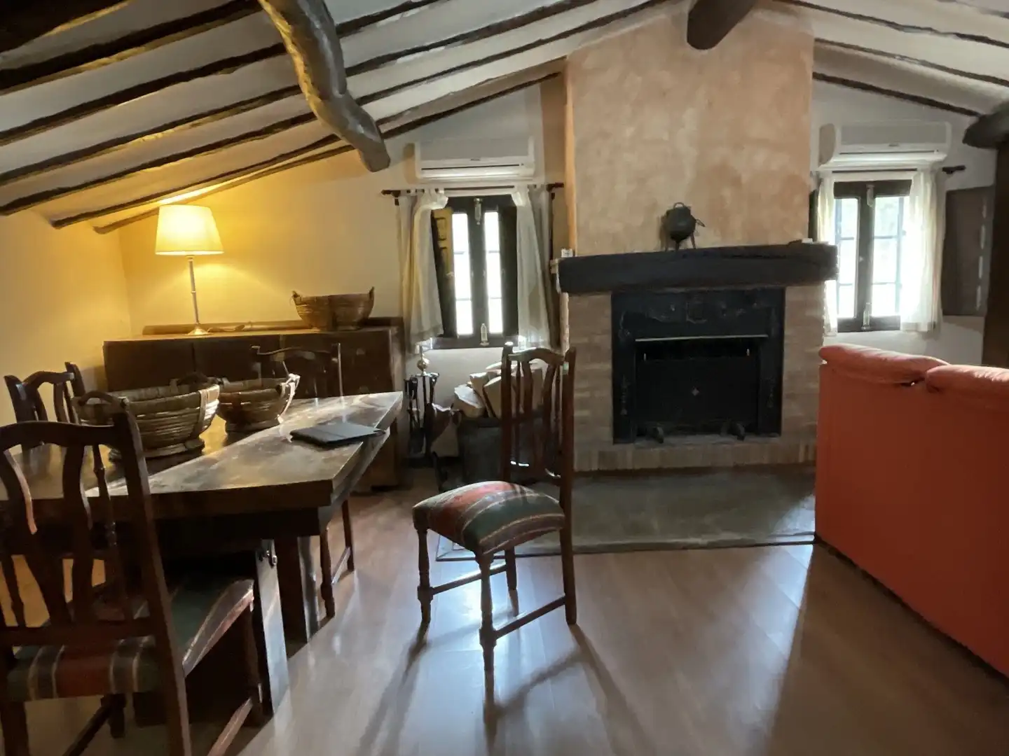 Dining room of Country homes for sale in Bobadilla  with Parquet flooring, Terrace and Storage room