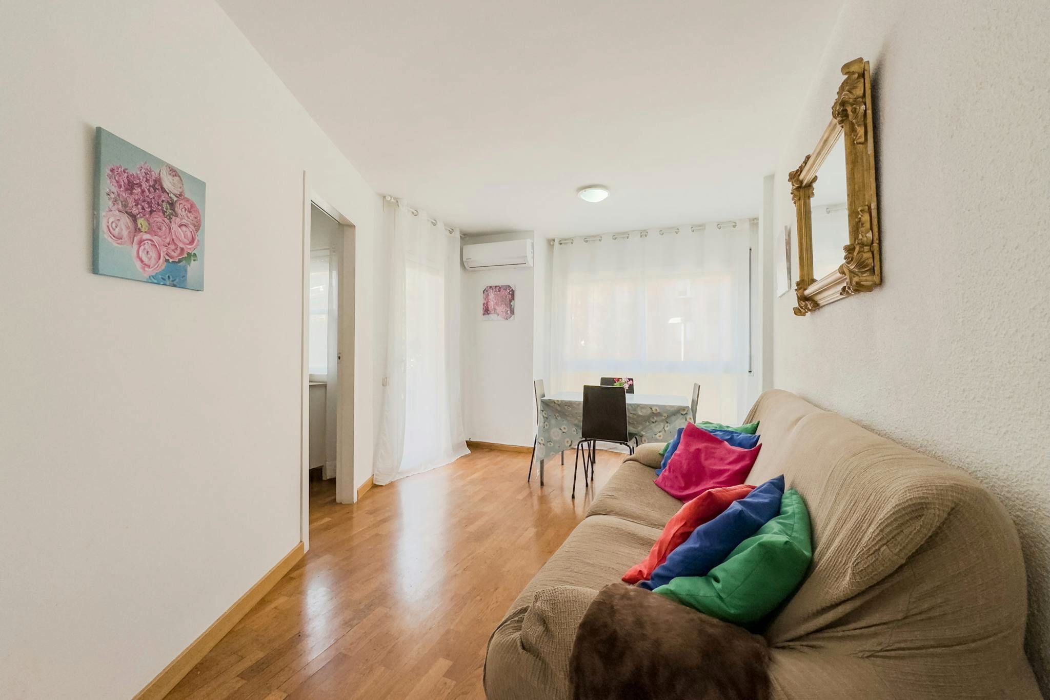 Bedroom of Flat to rent in  Barcelona Capital  with Heating, Furnished and Washing machine