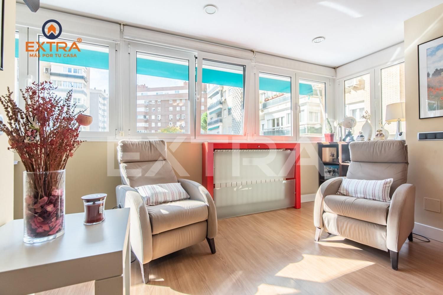 Bedroom of Flat for sale in  Madrid Capital  with Heating, Private garden and Storage room