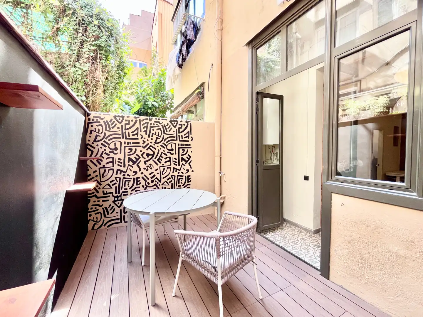 Balcony of Study for rent in Barcelona  with Air Conditioner, Heating and Terrace