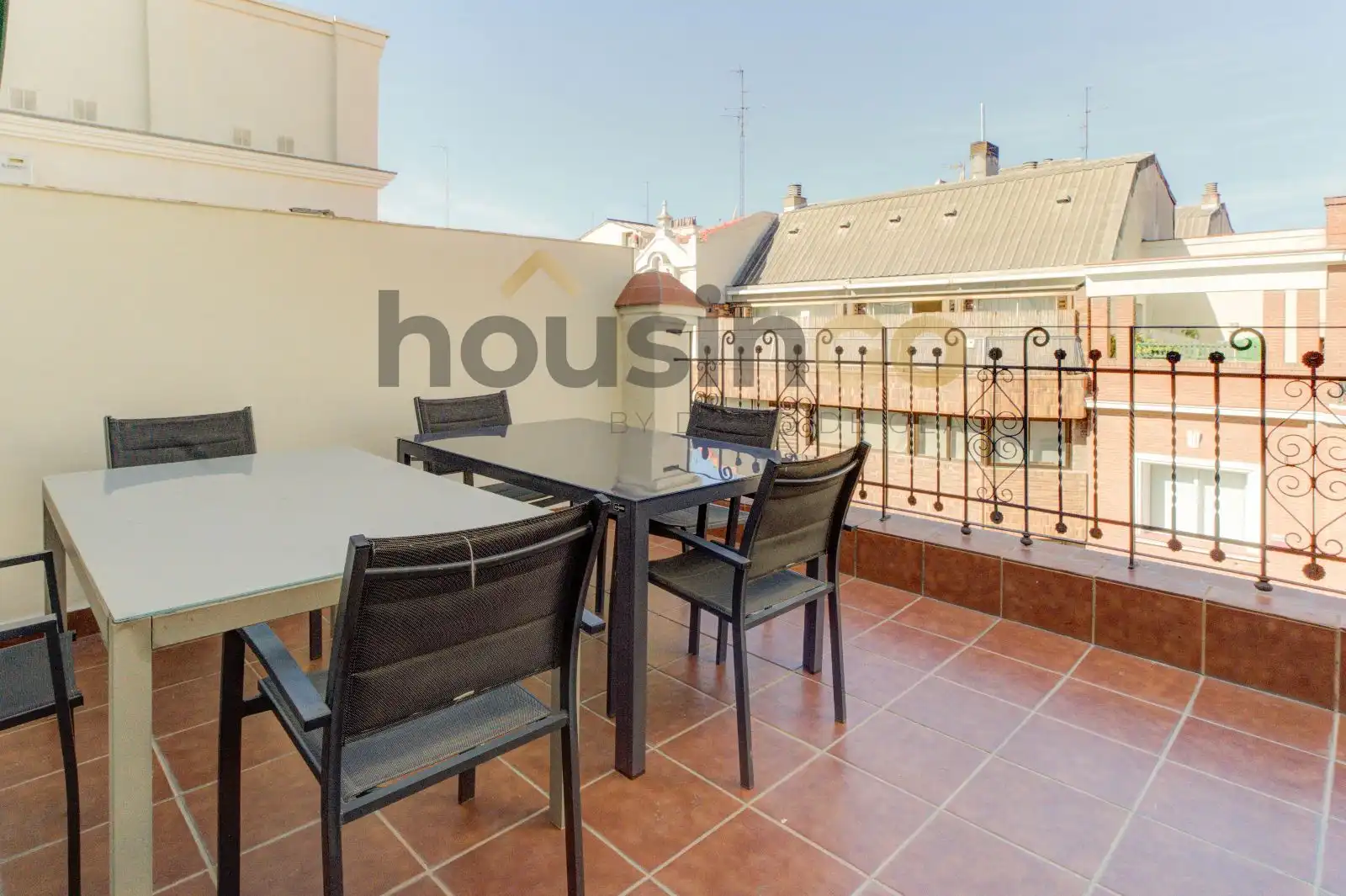 Terrasse von Dachboden zur Miete in Madrid mit Klimaanlage, Heizung und Parkett