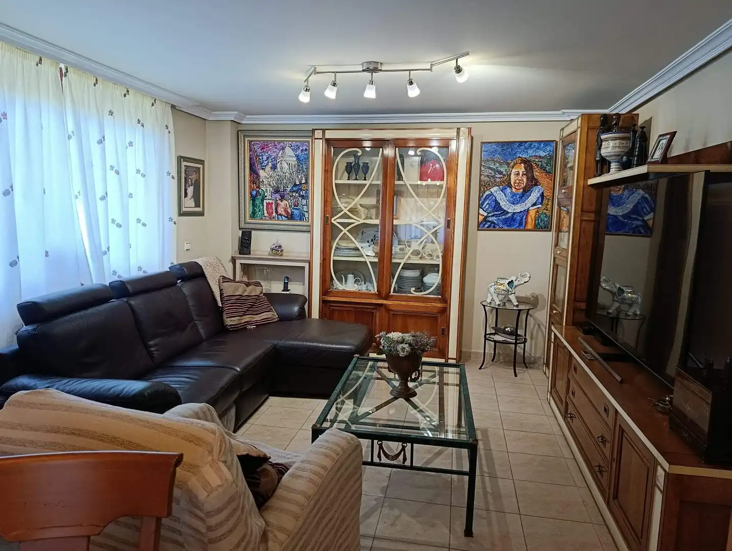 Sala de estar de Casa o chalet en venta en San Andrés del Rabanedo con Calefacción, Jardín privado y Terraza