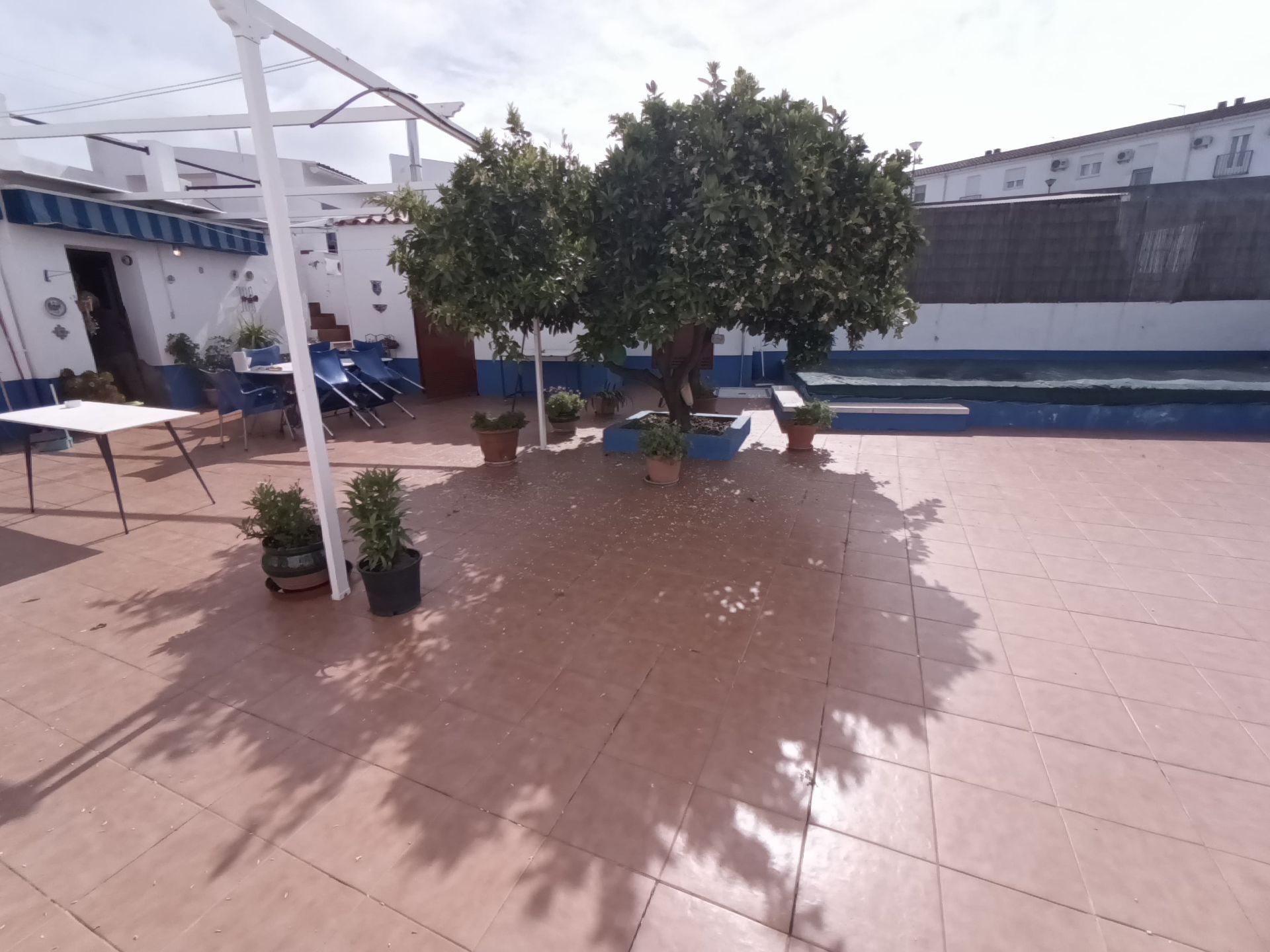 Terrace of House or chalet for sale in Aljucén  with Air Conditioner, Heating and Private garden