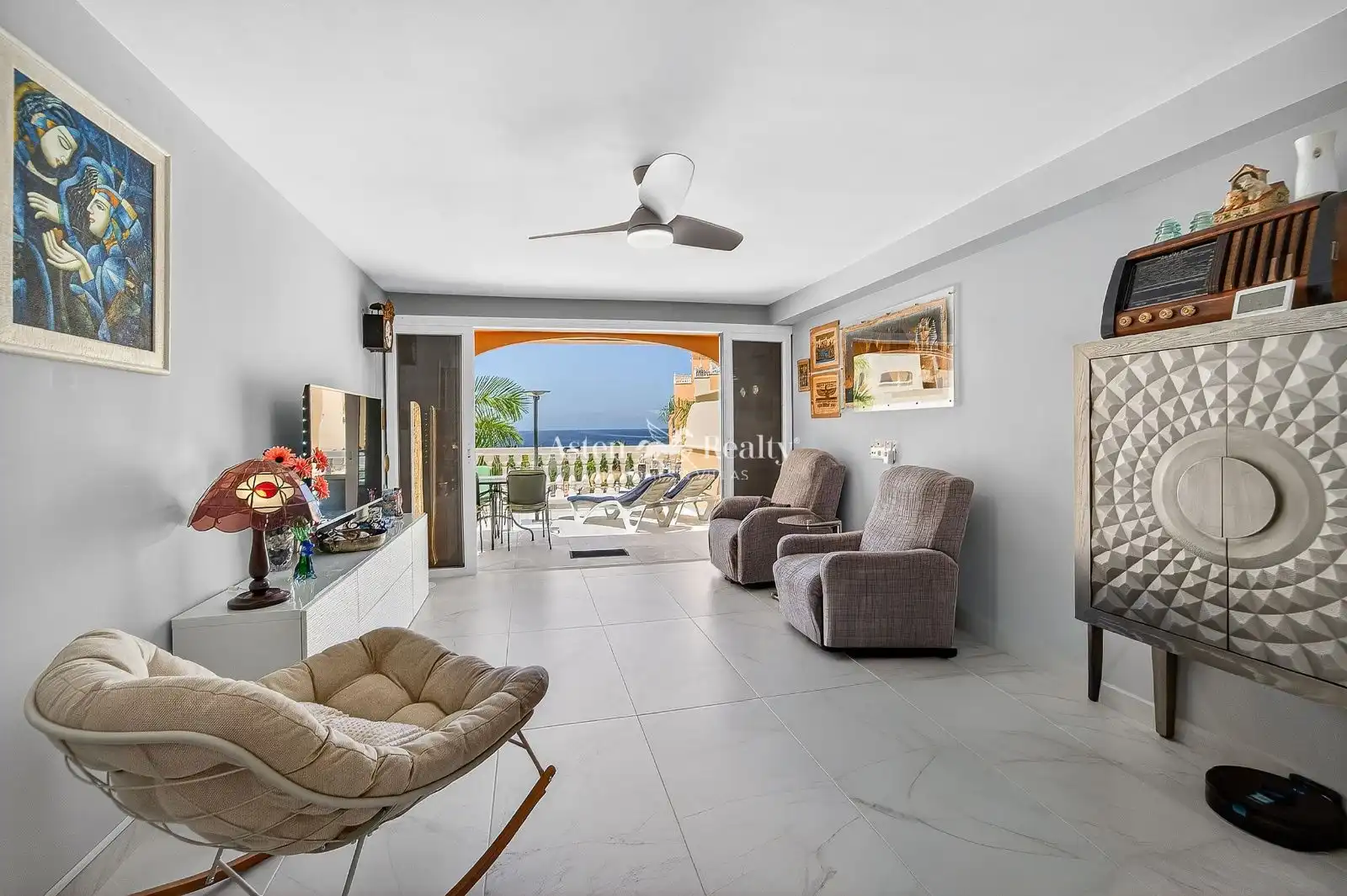 Wohnzimmer von Maisonette zum Verkauf in Arona mit Klimaanlage, Terrasse und Abstellraum