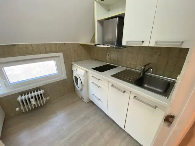 Cocina de Ático de alquiler en Madrid con Aire acondicionado, Calefacción y Lavadora