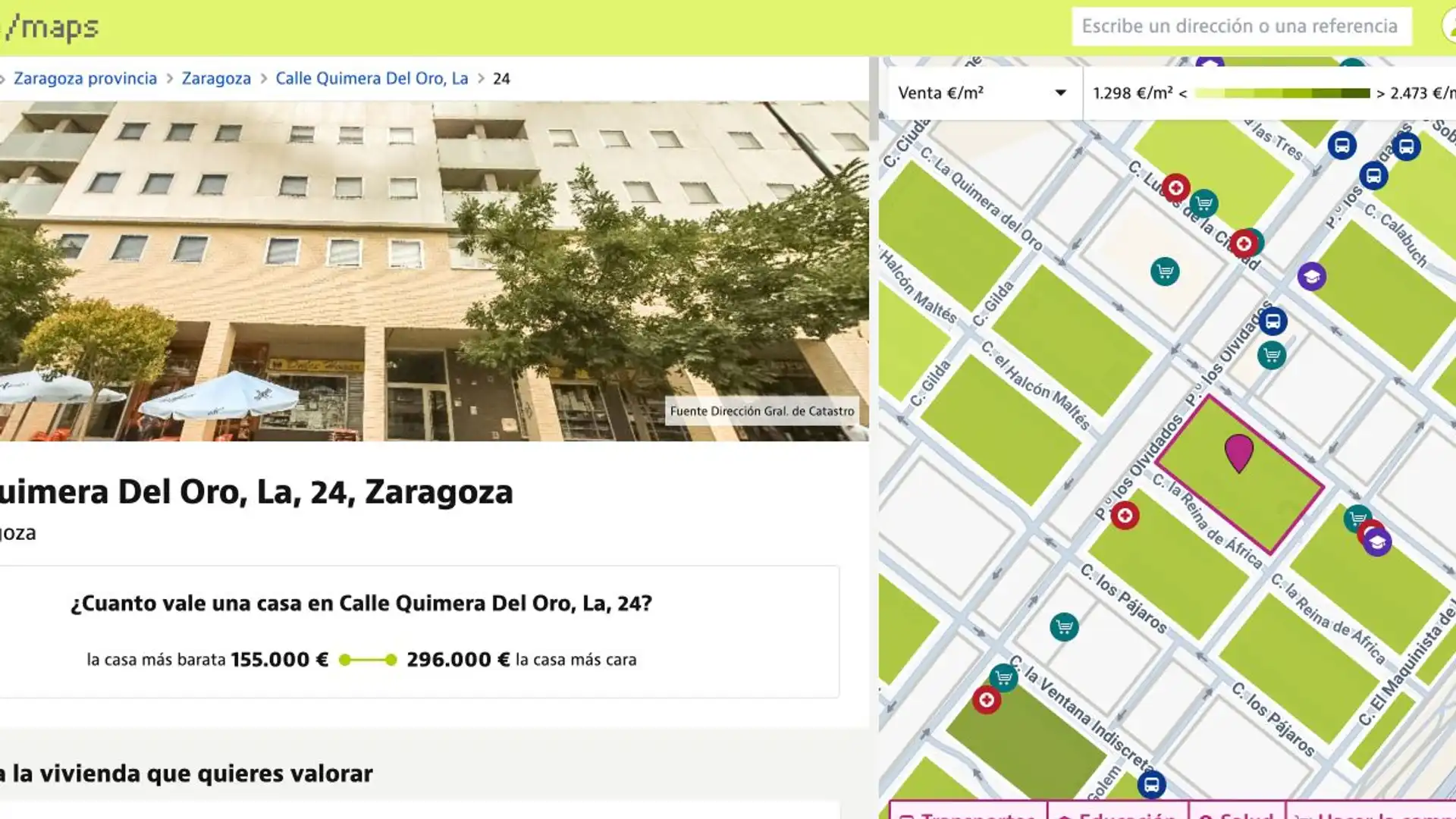 Vista exterior de Garaje en venta en  Zaragoza Capital