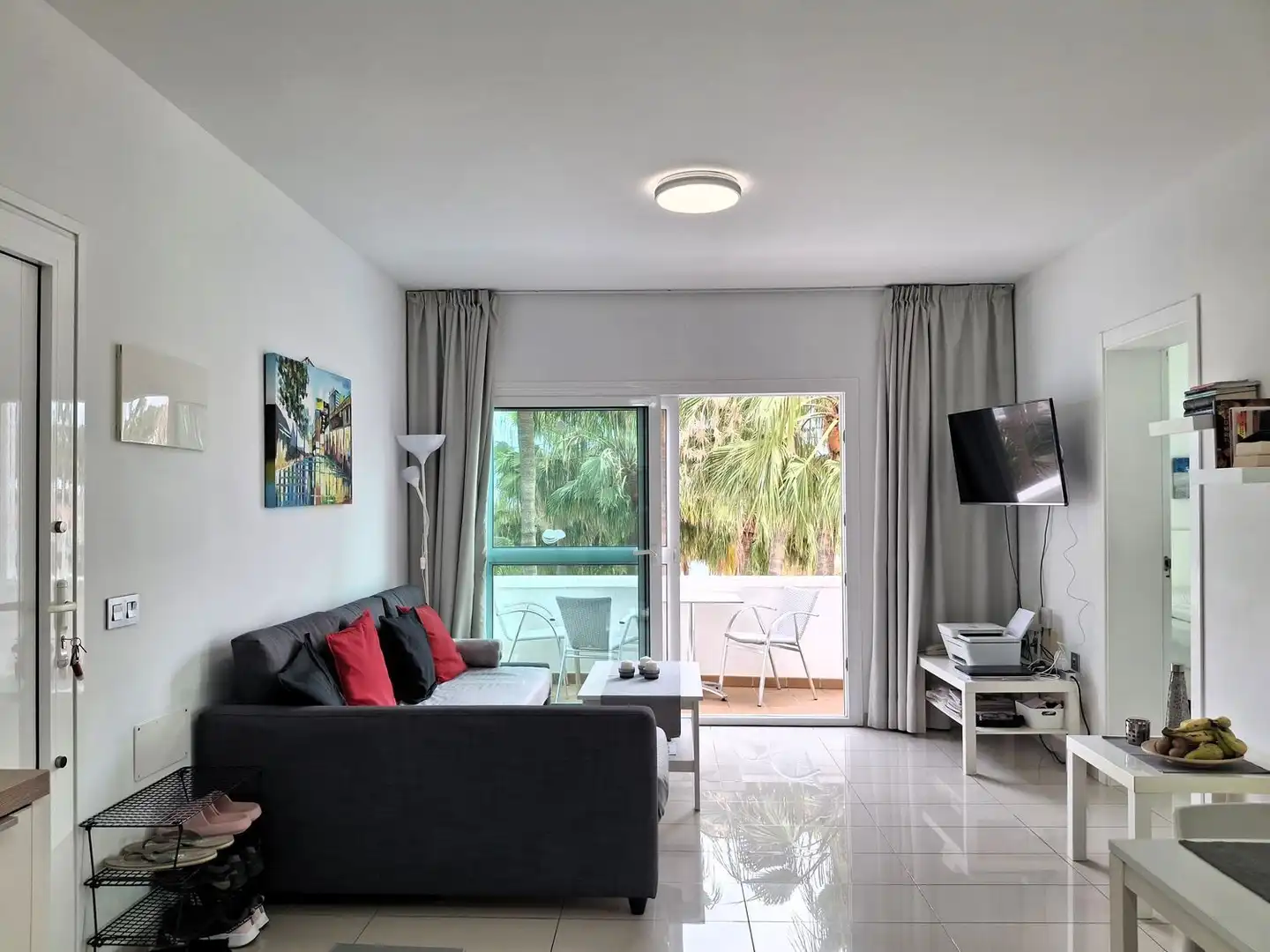 Wohnzimmer von Wohnung zum Verkauf in Pájara mit Privatgarten, Terrasse und Gemeinschaftspool