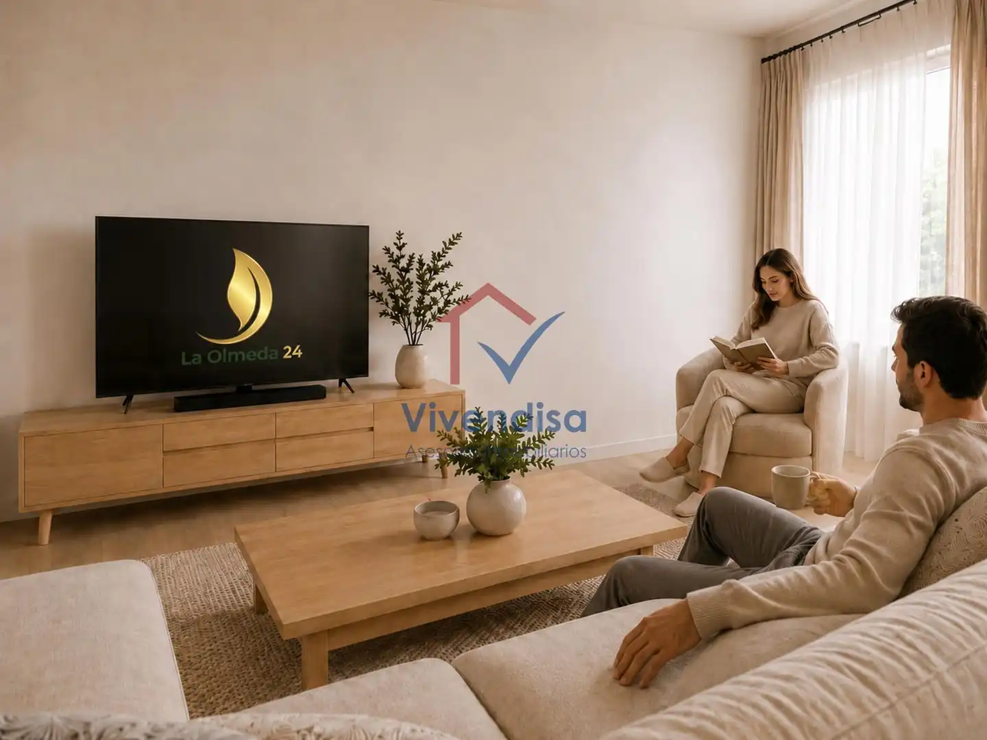 Sala de estar de Casa adosada en venta en Guadalajara con Calefacción, Jardín privado y Terraza