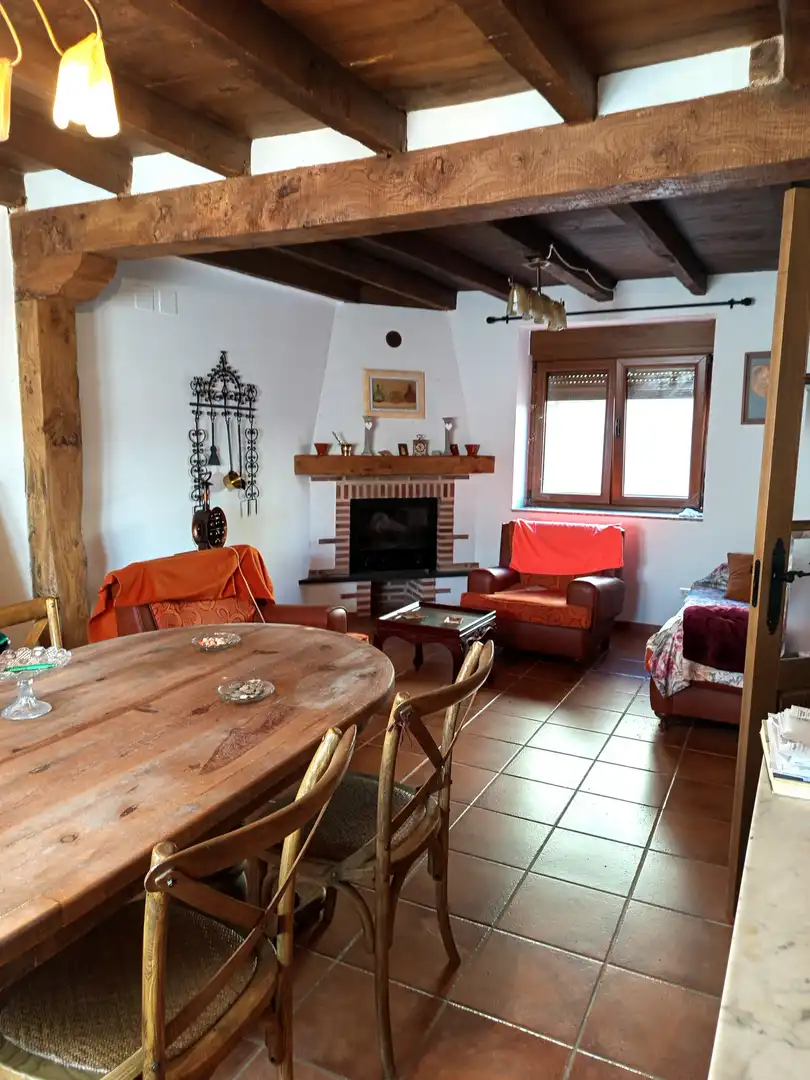Sala d'estar de Casa o xalet en venda en Dehesa de Romanos  amb Calefacció, Parquet i Traster