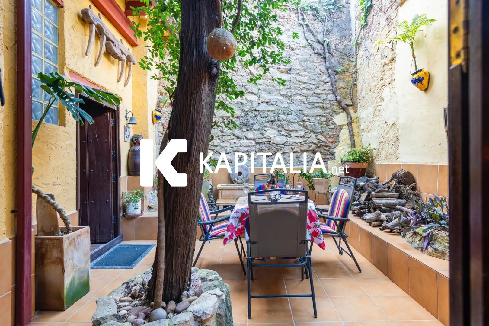 Terraza de Finca rústica en venta en Ontinyent con Aire acondicionado, Jardín privado y Balcón