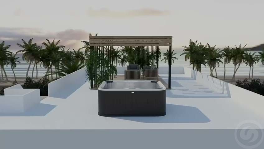 Terrasse von Maisonette zum Verkauf in Empuriabrava mit Klimaanlage, Heizung und Terrasse