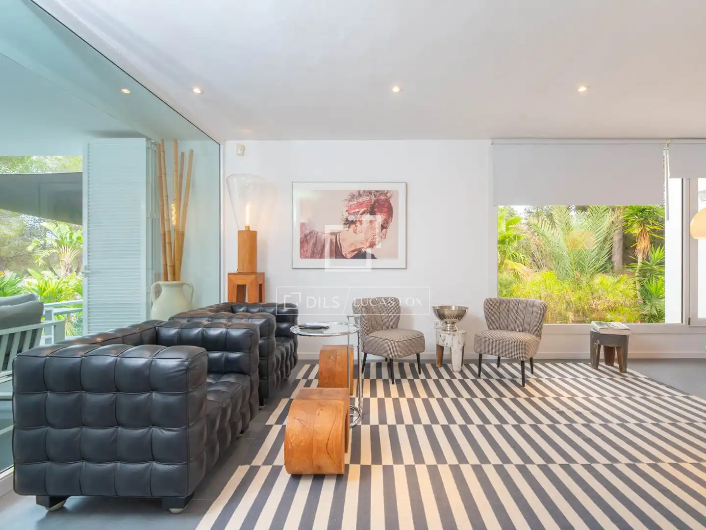 Living room of Houses for sale in Santa Eulària des Riu  with Air Conditioner, Heating and Terrace