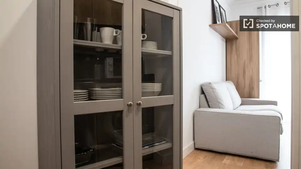 Kitchen of Flat for rent in Madrid  with Air Conditioner, Heating and Furnished