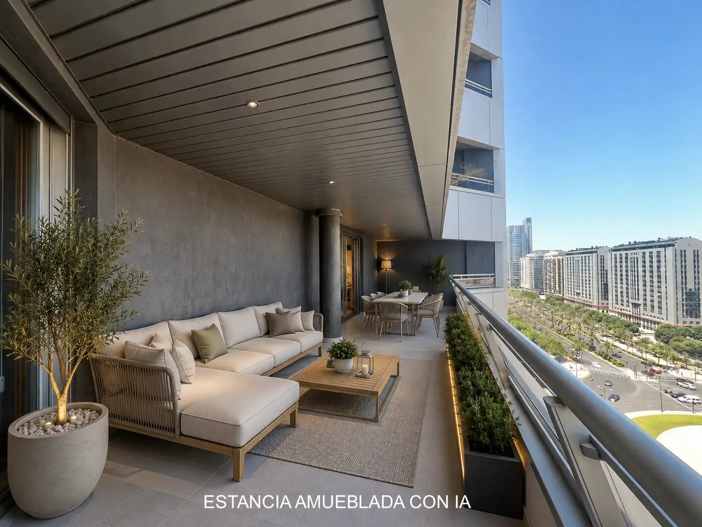 Terraza de Piso de alquiler en Valencia con Aire acondicionado, Calefacción y Parquet