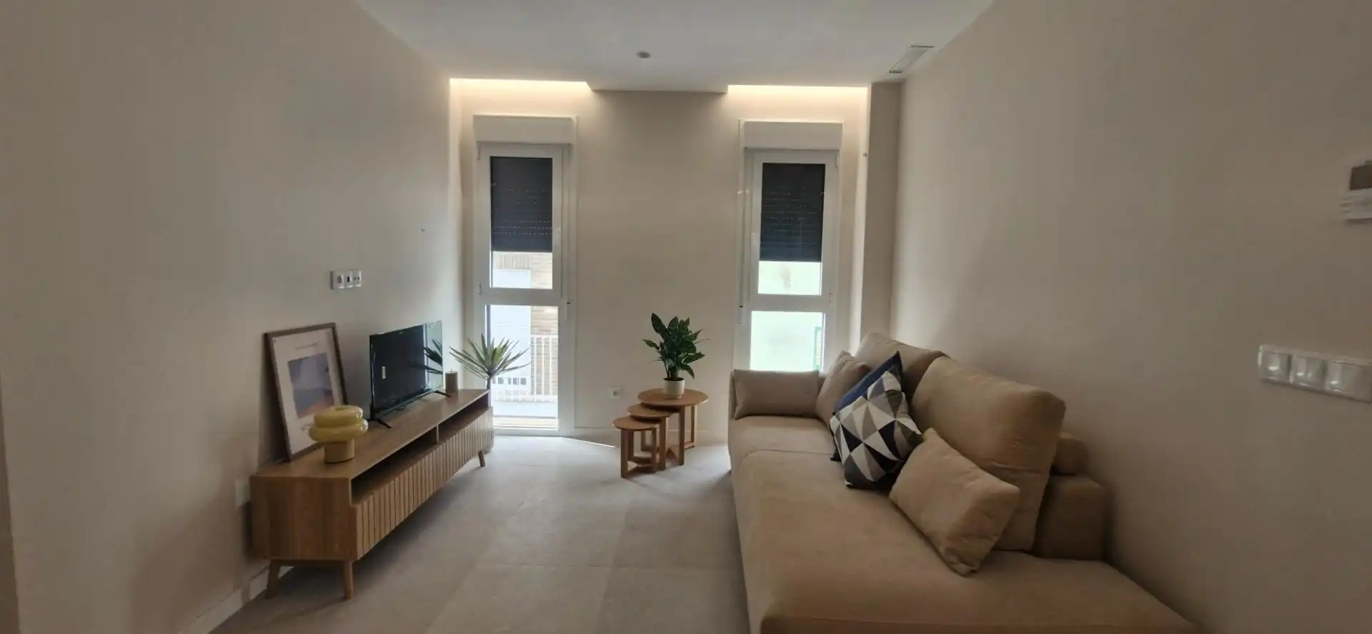Sala de estar de Piso de alquiler en Elche / Elx con Aire acondicionado, Parquet y Trastero