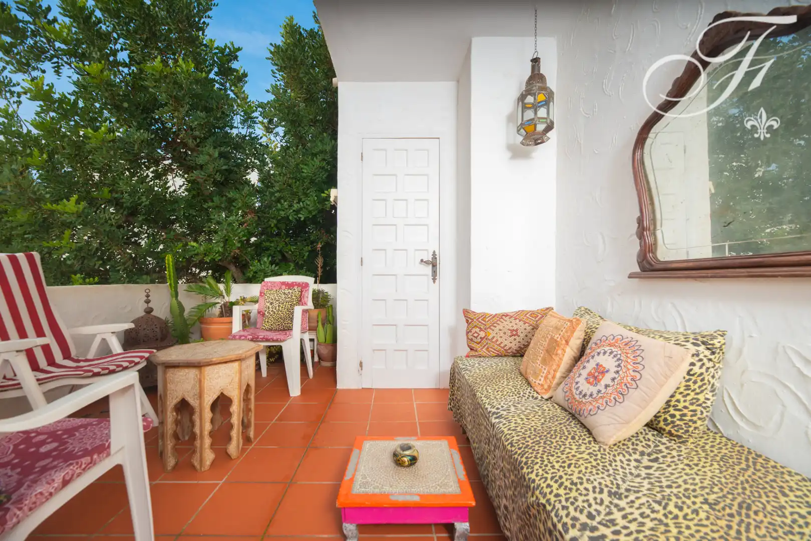 Terraza de Apartamento en venta en Santa Eulària des Riu con Aire acondicionado, Terraza y Piscina comunitaria